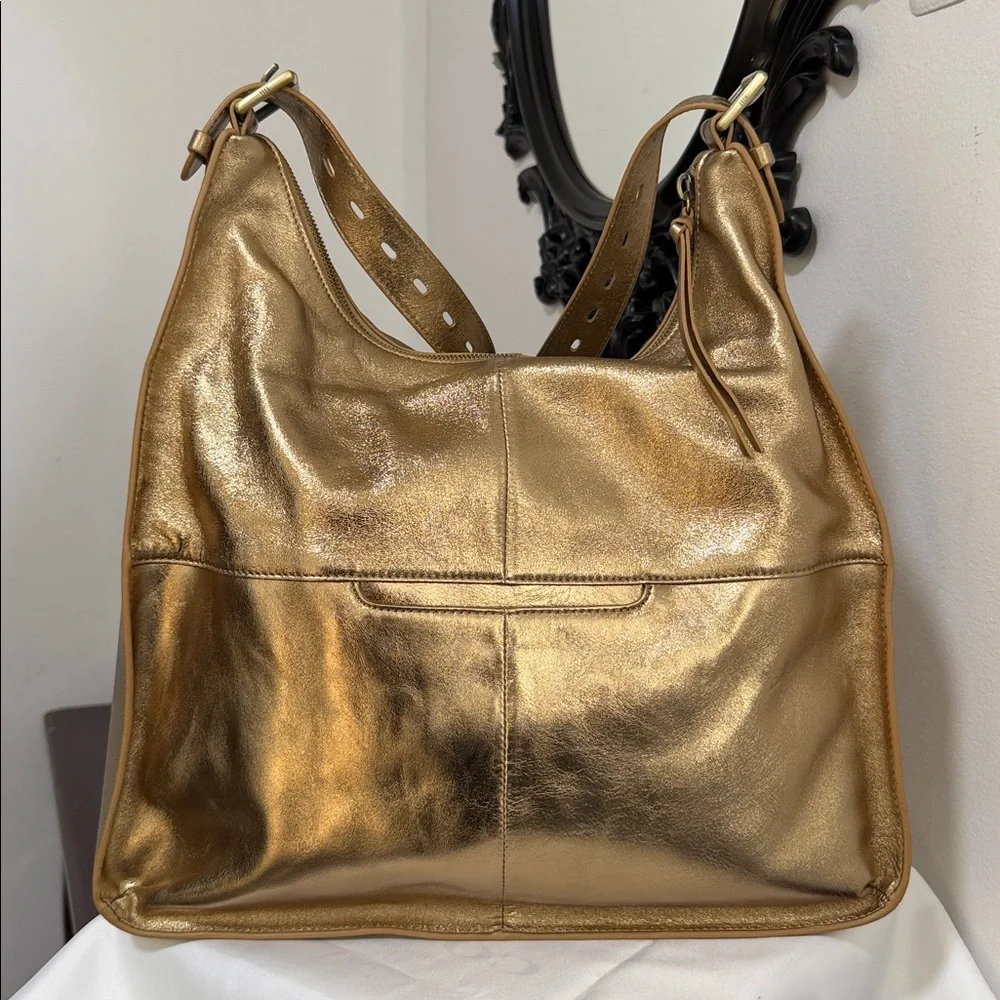HOBO Gold Metallic Shoulder Bag
